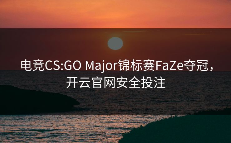 电竞CS:GO Major锦标赛FaZe夺冠，开云官网安全投注