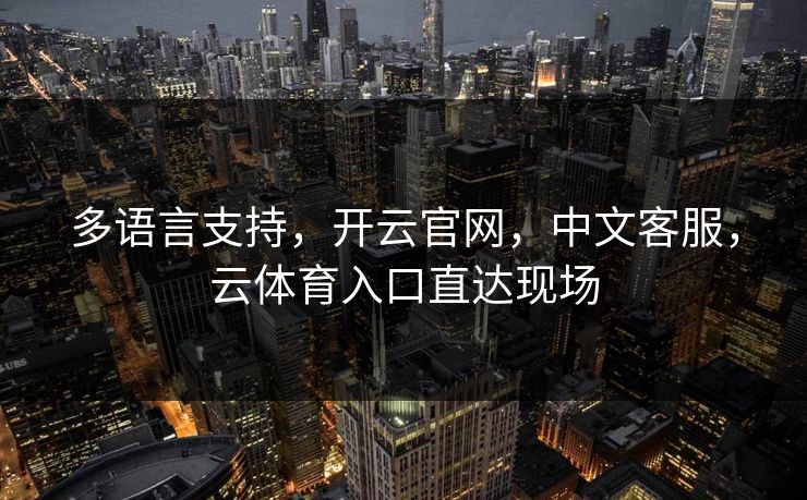 多语言支持，开云官网，中文客服，云体育入口直达现场